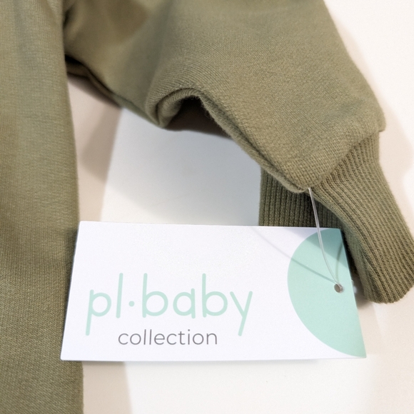 PETIT LEM, "Coffee Date" sweatshirt set, Green & Pink, Size 24 Months - Picture 5 of 8